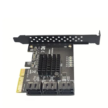 SATA PCI e Adapteri, 6 SATA Porti 3.0 PCI Express x4 Paplašināšanas Karti SATA3.0 PCIe PCI-e SATA Kontrolieri, lai HDD ASMedia ASM1166