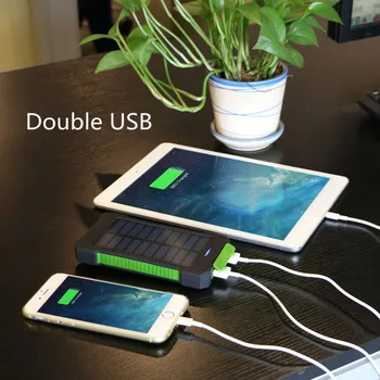 Saules Enerģijas Bankas Ūdensizturīgs 30000mAh Saules Lādētājs ar 2 USB Pieslēgvietām, Ārējo Lādētāju Powerbank par Xiaomi MI iPhone 8 Viedtālrunis