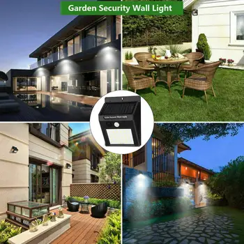 Saules Sienas Gaismas Ūdensizturīgs 30 LED Kustības Sensors, Āra Saules Lampas Pagalma Dārzu Saules Ielu Apgaismojuma Apdare