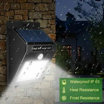 Saules Sienas Gaismas Ūdensizturīgs 30 LED Kustības Sensors, Āra Saules Lampas Pagalma Dārzu Saules Ielu Apgaismojuma Apdare