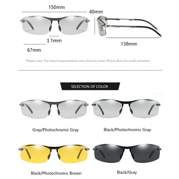 Saulesbrilles Vīriešiem Polarizētās Lēcas Diena, Nakts Redzamības Brilles par Braukšanas Saulesbrilles Vīriešiem Dropshipping Photochromic Vīriešu Saules Brilles