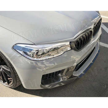 Sausā Oglekļa Šķiedras Priekšējā Bufera Lūpu Sadalītāji vēja aizsargs BMW 5 Sērijas F90 M5 2018 2019 Vadītājs Bufera Zoda Aizsargs Car Styling