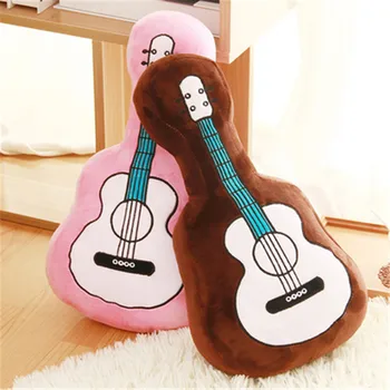 SBB cute rozā Plīša Rotaļlieta, Ģitāra, vijole simulācijas Spilvenu, bērnu mūzikas instrumentu spilvenu, mājas guļamistaba dekorēšana spilvena