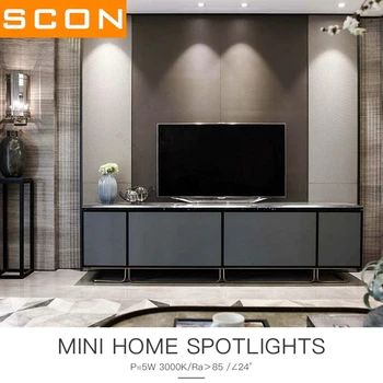 SCON 400lm Black & White Hotel mājokļu Dzīvojamā istaba LED COB rāmis Padziļinājumā griestu 5W sienas mazgāt Mini Uzmanības centrā