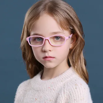 Seemfly Bērniem Silikona Anti Zilā Gaisma Pretbloķēšanas Brilles Īpaši Vieglas Brilles Rāmis Datoru Spēles Ieplests Briļļu Unisex Brilles