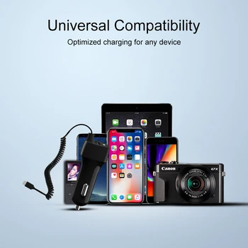 SeenDa Auto Lādētāju ar Micro USB C Tipa Kabeli ātri Ātri Mobilo Tālruņu Lādētāju iPhone X 7 /Samsung S8 S9 Plus /Huawei Xiaomi