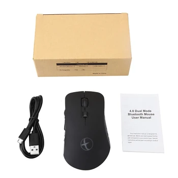 SeenDa Klusums Uzlādējamā Bluetooth Peli, Duālais Režīms, Bluetooth 2.4 g Bezvadu Peles Portatīvie PC Spēļu Peles