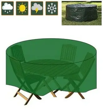 Segumu seguma galda un āra krēsli ūdensizturīgs dārza 188DIAM. X 89CM