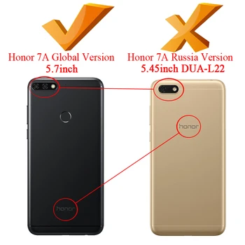 Seifs Pārsegu, lai Huawei Honor 7.A Viedtālrunis gadījumā Būtiska Huawei Y6 Ministru 2018 Gadījumā Ādas Huawei Y6 2018 Gadījumā Honor7A Y 6