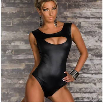 Seksīga Sieviešu lakādas pieaugušo catsuit PVC Lateksa Apakšveļa Bodysuit Stiept vienotu Clubwear Dāmas Karstā erotiska cosplay kostīmi