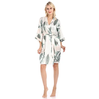 Seksīgā Lielo Izmēru 2019 Jaunā Sieviešu Zīda Satīna Kimono Drēbes Sexy Zīdaini Apakšveļa Naktskrekli Sleepwear Chemises Elegants Ikdienas Spa Halāti