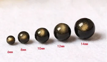 Semitree Dabīgā Akmens 6mm 8mm 10mm 12mm Obsidian Apaļas Pērles par DIY Aproce Rotaslietu izgatavošana Secinājumi Amatniecības Piederumi