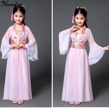 Seno Ķīniešu Kostīms Bērniem, Bērnu Septiņi Pasaku Hanfu Kleita Apģērbu Tautas Dejas, Ķīniešu Tradicionālā Kleita Meitenēm