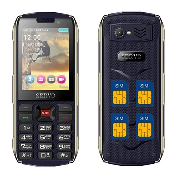 SERVO Mobilajam Tālrunim ir 2,8 collu Quad SIM 4 SIM karti 4 gaidīšanas power bank lādētājs, Lukturītis GPRS 3000mAh Power Bank Tālruni