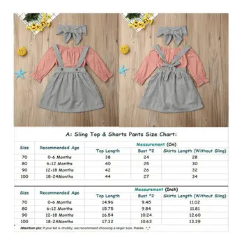 Set 3PCS 2019 Jaundzimušais Meitene ar garām Piedurknēm Bodysuit Topi Svītrainām Zeķu Svārki Galvu Tērpiem Princese Meiteņu Drēbes