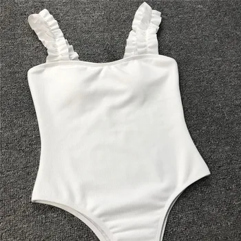 Sexy Balta Mežģīņu Salātu Viens Gabals Peldkostīms Bodysuit Dāmas Ir 2021. Monokini Lenta Peldkostīmi Sieviešu Peldēšanas Peldkostīms, Trikini