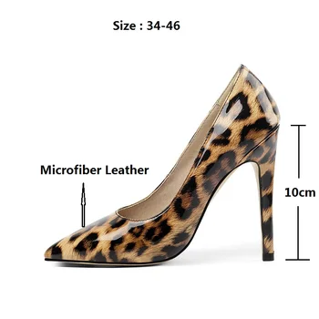 Sexy Duncis Papēžiem Leoparda Kurpes Sieviešu Plānas Augstiem Papēžiem Smailu Purngalu Puse, Kāzas, Kāzu Kurpes Sieviete Biroja Dāmas Leopard Sūkņi