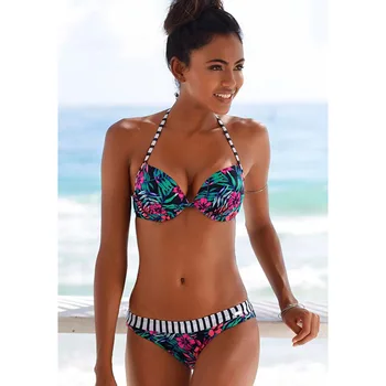 Sexy Push Up Bikini Sieviešu Peldkostīms 2020. Gadam Beach, Brazīlijas Bikini Komplekts Peldēšanas Peldkostīms, Polka Punktiņi Ziedu Drukāt Peldēšanas Tērpi