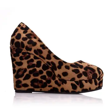 Sexy Raibs Leopard Platforma Sieviešu Modes Platformas Kurpes 11cm Papēžiem Vasaras Puse augstpapēžu Kurpes Sievieti Sūkņi