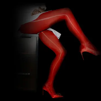 Sexy Sievietes 100KG Plus Lieluma Naftas Spīdīgas Zeķes Gluda Crotchless Sexy Saspringts Milzīgais Skatīt Veidojot Zeķbikses Konfektes Krāsu F14