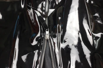 Sexy Slapjš Izskatās, PVC Zīmuli Mini Svārki Vinila Lateksa Rāvējslēdzēju Gothic Bodycon Nightclube Clubwear Pole Deju Svārki