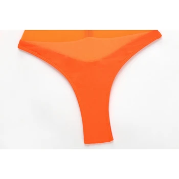 Sexy thong bodysuit Augstu apkakli, viens gabals peldkostīms sievietēm Acs redz cauri peldkostīmi sieviešu garām piedurknēm peldkostīms Neona peldēties uzvalku