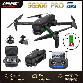 SG906 PRO dūkoņa un GPS 4K 5G wi-fi, 3 ass gimbal dual camera profesionālās ESC 50X tālummaiņa brushless quadcopter RC Dron