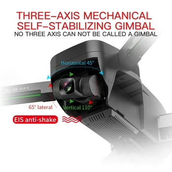 SG906Max Drones GPS ar Kameru 4K 3-Ass Gimbal par Sadursmi 1.2 Km 26mins 5G WiFI Profesionālās Brushless RC Quadcopter, Dron