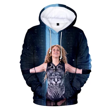 Shakira 3D Iespiesti Hoodies Sieviešu/Vīriešu Modes garām Piedurknēm ar Kapuci sporta Krekls Karstā Pārdošanas Gadījuma Streetwear Drēbes