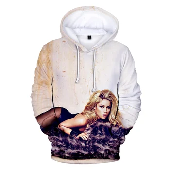 Shakira 3D Iespiesti Hoodies Sieviešu/Vīriešu Modes garām Piedurknēm ar Kapuci sporta Krekls Karstā Pārdošanas Gadījuma Streetwear Drēbes