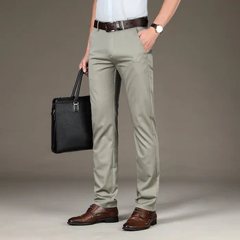 SHANBAO zīmolu apģērbu plāna sadaļu, ērtu mīksto vasaras taisni gadījuma bikses jauniešu uzņēmējdarbības augstas kvalitātes modes bikses