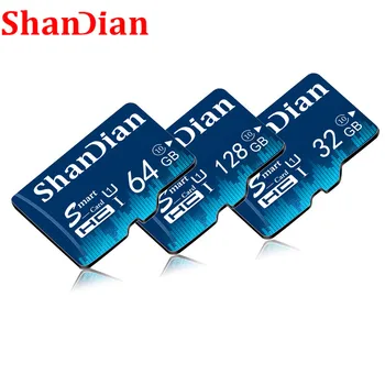 SHANDIAN Karstā pārdošanas 64 gb micro sd Atmiņas karte 8GB 16GB 32GB 64GB, 128GB micro sd Class10 atmiņas Kartes Flash Karšu pendrive cartao de memoria