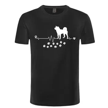 Shiba Inu Suņa Sirdsdarbību, Gudrs Drukāt Vīriešu Jaunu Modes T-krekls