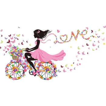 [shijuekongjian] Koka zaru Ziedi Sienas Uzlīmes DIY Karikatūra Meitene, Sienas Uzlīmes dzīvojamo Istabu Bērniem, Istabu Māja Apdare