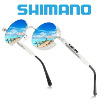 Shimano Vintage Polarizētās Saulesbrilles, Vīriešu Luksusa Zīmolu Alumīnija, Saules Brilles Laukumā Braukšanas Sunglass Melns Vīriešu Zvejas Brilles