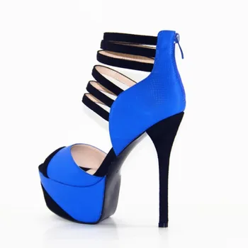 SHOFOO kurpes, Elegants modes sieviešu kurpes , ādas, audumiem, apmēram 14,5 cm augstpapēžu sandales sieviešu sandales. IZMĒRS:34-45