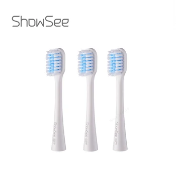 ShowSee Sonic Elektriskā zobu Suka Galvas 3PCS Smart zobu Suka DuPont suka galvas Mini Mi Clean Sonic Mutes Higiēna