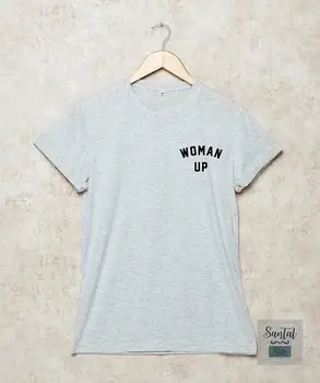 Sieviete Uz Augšu Kreklu Feministu T Kabatas T-Krekls Meitene Enerģijas Sievietes Spēcīgu Dāvanu-D469