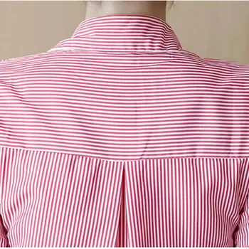 Sievietes Top Blūzes ar garām Piedurknēm, Sieviešu Apģērbu Svītru Stilīgs korejas Modes Apģērbi Sieviešu Kreklu Izšūšana Temperaments DD2428