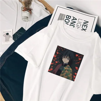 Sieviešu Demon Slayer T Krekls Meitene Harajuku Kimetsu Nav Yaiba Drēbes, Japānas Sieviešu Anime T-krekls Kawaii Top,Piliens Kuģis