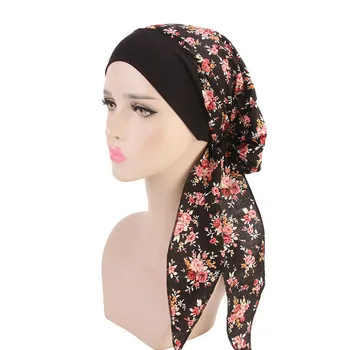 Sieviešu Elastīgs Iekšējais Hijabs Cepuri Pastorālo Stilā Lady Matu Lentes Modes Musulmaņu Turban Hijabs Cepures Indijas Caps Wrap Klp