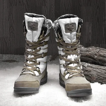 Sieviešu Ikdienas Zābaki Sieviešu Snowfield Sporta Kurpes Modes Ziemas Siltumu, Sieviete Čības Plus Samta Vidū Caurule Zapatos Mujer De