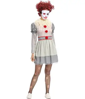 Sieviešu Killer Clown Kostīmu Dāmas Karnevāla Puse Halloween Cosplay Cirka Klauns Kostīmi Skatuves Sniegumu Klauns Saģērbt Sexy