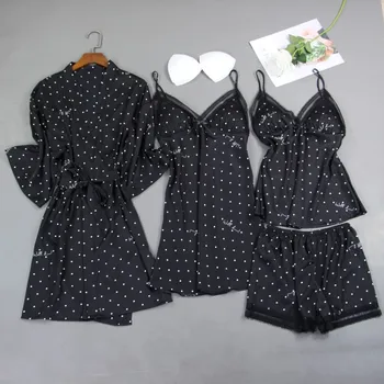 Sieviešu Kimono Drēbes Kleita Satīna Miega Masta Dāma 2020 
