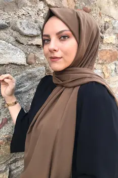 Sieviešu Modes Musulmaņu Šallēm Lakatu, Hijab Turcija Apdrukāta Kokvilnas Šalle Gadījuma Rakstu 2020-2021 Šokolādes Krāsas Medina Zīda Šalle