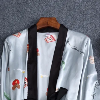 Sieviešu Nighty&Drēbes, Uzstādīt Peldmētelis Satīna 2GAB Naktskrekls Naktsveļu Gadījuma Intīmas Apakšveļa Mīksto Sleepwear Mājas Apģērbs Kimono Drēbes