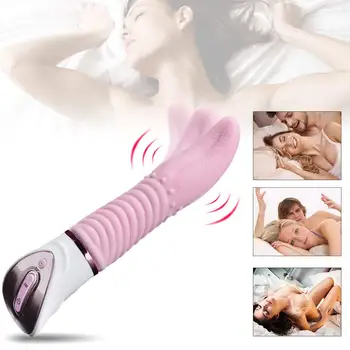 Sieviešu Pieaugušo Seksa Rotaļlietas Masturbator Klitora Stimulators 10 Ātrumu Mēle, Vibrators Stick Mutvārdu G-spot Vibrācijas Big Dildo Seksa rīks