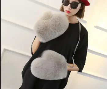 Sieviešu rudens ziemas sabiezēt siltu mākslīgās kažokādas cimdiem dāmu modes faux fox kažokādas mitten R2350