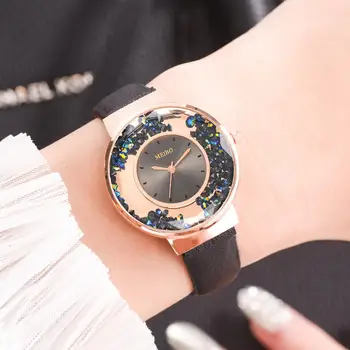 Sieviešu Skatīties Rhinestone Ādas Aproce Rokas Pulkstenis Dāmas Modes Pulksteņu Dāmas Ādas Kvarca Analogais Relogio Reloj Mujer