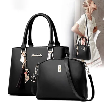 Sieviešu soma Modes Gadījuma Satur divas pakas Luksusa Dizainers rokassomu, Pleca somas, jaunas somas sievietēm 2019 Salikta soma bolsos